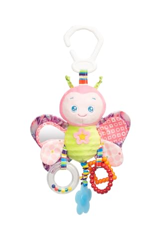 Sensillo - Rassel Baby, Kuscheltier Babyspielzeug mit Rassel - Motorikspielzeug für das spielerische Lernen - Plüschtier, Spielzeug für Babys & Kleinkinder ab Geburt - Schmetterling Sensillo - Rassel Baby, Kuscheltier Babyspielzeug mit Rassel - Motorikspielzeug für das spielerische Lernen - Plüschtier, Spielzeug für Babys & Kleinkinder ab Geburt - Schmetterling von Sensillo