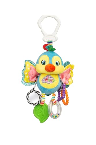 Sensillo - Rassel Baby, Kuscheltier Babyspielzeug mit Rassel - Motorikspielzeug für das spielerische Lernen - Plüschtier, Spielzeug für Babys & Kleinkinder ab Geburt - Vogel Sensillo - Rassel Baby, Kuscheltier Babyspielzeug mit Rassel - Motorikspielzeug für das spielerische Lernen - Plüschtier, Spielzeug für Babys & Kleinkinder ab Geburt - Vogel von Sensillo