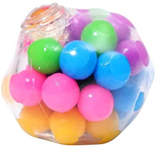 Sensory Toys Stress Ball with Balls Inside Trainingszubehör, Erwachsene, Unisex, Mehrfarbig (Mehrfarbig), Einheitsgröße von Sensory Toys