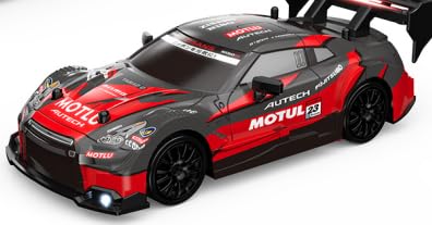 Sentasi 1:24 Fernbedienetes Drift-Rennfahrzeug 4WD Hochgeschwindigkeits-Modell – für Kinder ab 8J & Erwachsene, mit LED-Licht, Ersatzreifen, USB-Ladekabel, Hindernissen – 30-min Laufzeit (Orange) von Sentasi