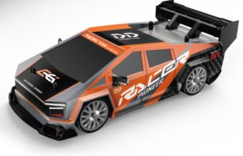 Sentasi 1:24 RC Drift-Rennfahrzeug 4WD - High-Speed-Sportmodell mit LED & Ersatzreifen - 30 Min Laufzeit inkl. USB-Ladung & Hindernissen - Für Kinder ab 8 & Erwachsene (Orange) von Sentasi