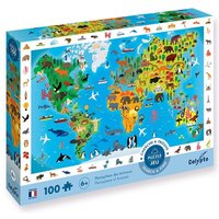 SentoSphere - Calypto - XL Puzzle - Tierweltkarte, 100 Teile von SentoSphere