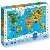 SentoSphere - Calypto - XL Puzzle - Tierweltkarte, 100 Teile von SentoSphere