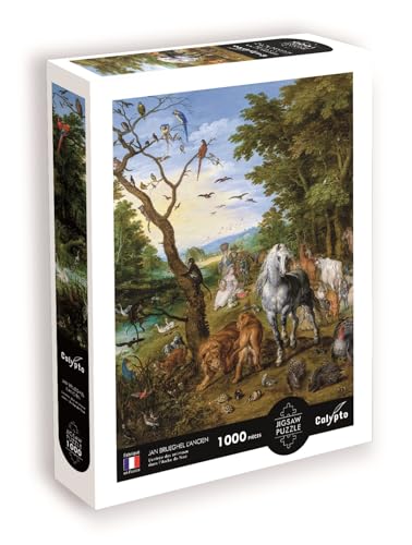 Calypto 3907004 Arche Noah, 1000 Teile Puzzle mit Soft-Touch, Kunstpuzzle mit samtiger Oberfläche, für Erwachsene und Kinder ab 9 Jahren, Jan Brueghel, Nachauflage von Sentosphere
