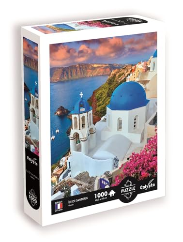 Calypto 3907056 Santorini, 1000 Teile Puzzle mit Soft-Touch, Städtepuzzle mit samtiger Oberfläche, für Erwachsene und Kinder ab 9 Jahren, Griechenland, Nachauflage Calypto 3907056 Santorini, 1000 Teile Puzzle mit Soft-Touch, Städtepuzzle mit samtiger Oberfläche, für Erwachsene und Kinder ab 9 Jahren, Griechenland, Nachauflage von Sentosphere
