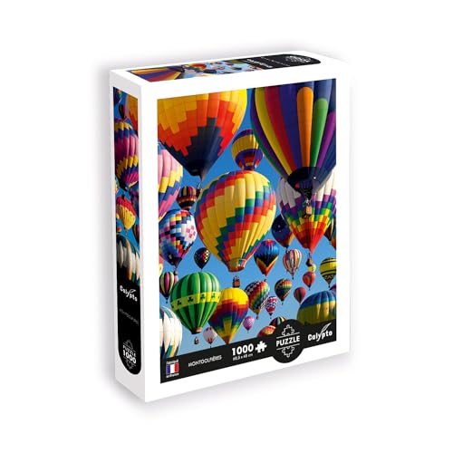 Calypto 3907102 Heißluftballone, 1000 Teile Puzzle mit Soft-Touch, farbenfrohes Puzzlemotiv mit samtiger Oberfläche, für Erwachsene und Kinder ab 9 Jahren, Ballons von Sentosphere