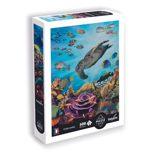 Calypto 3907350 Korallenriff, 500 Teile XL-Puzzle mit Soft-Touch, große Puzzleteile mit samtiger Oberfläche, für Erwachsene und Kinder ab 8 Jahren, Unterwasserwelt, Nachfolger von Sentosphere
