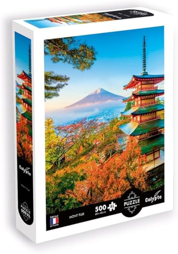 Calypto 3907352 Mount Fuji, 500 Teile XL-Puzzle mit Soft-Touch, große Puzzleteile mit samtiger Oberfläche, für Erwachsene und Kinder ab 8 Jahren, Japan, Nachauflage von Sentosphere