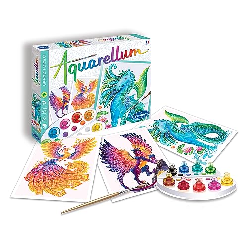 Aquarellum Malset für Kinder, Motiv Fabeltiere, große Malvorlagen, Bastelset, Kreativ-Set, DIY Aquarellum Malset für Kinder, Motiv Fabeltiere, große Malvorlagen, Bastelset, Kreativ-Set, DIY von Sentosphere