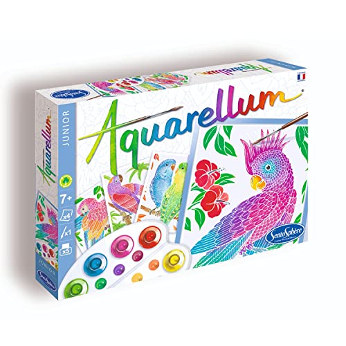 Sentosphère 3900654 - Malset Aquarellum Junior Papageien von Sentosphere