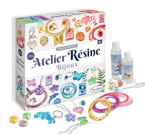 Sentosphère 3900837 Kreativkit Schmuck, Bastelset für Kinder, Ketten und Armbänder, Kunstharz Sentosphère 3900837 Kreativkit Schmuck, Bastelset für Kinder, Ketten und Armbänder, Kunstharz von Sentosphere
