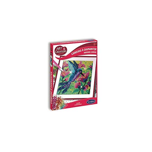 Sentosphère 390209 Bastelset Strassstein-Bild, Motiv: Kolibri, Kreativ-Set, DIY für Kinder und Erwachsene von Sentosphere