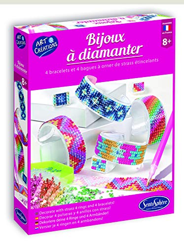 Sentosphère 3903252 Bastel Strassstein-Schmuck Glitzer, Kreativ-Set, DIY Accessoires, Mehrfarbig, one Size Sentosphère 3903252 Bastel Strassstein-Schmuck Glitzer, Kreativ-Set, DIY Accessoires, Mehrfarbig, one Size von Sentosphere