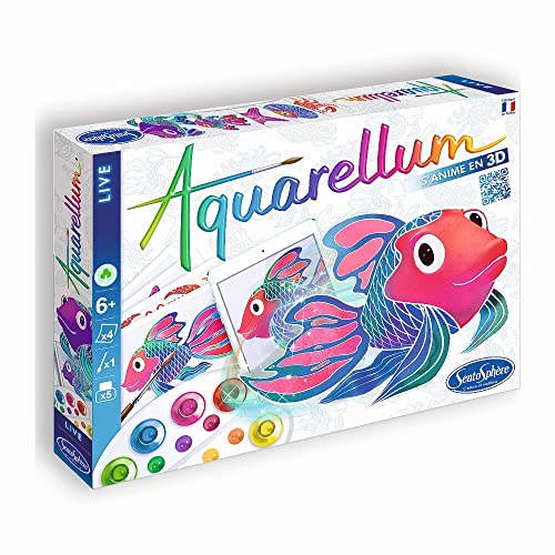 Sentosphère 3906702 Aquarellum Live 3D, Malset für Kinder, Motiv Meerestiere, große Malvorlagen, Bastelset, Kreativ-Set Sentosphère 3906702 Aquarellum Live 3D, Malset für Kinder, Motiv Meerestiere, große Malvorlagen, Bastelset, Kreativ-Set von Sentosphere