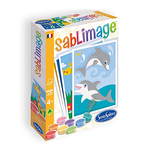 Sentosphere 3908101 Sandbilder Kreativ-Set Mini für Kinder, Motiv Tiere von Sentosphere
