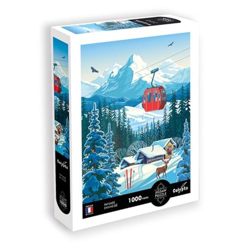 Calypto 3907201 Winterlandschaft, 1000 Teile Puzzle mit Soft-Touch, winterliches Motiv mit samtiger Oberfläche, für Erwachsene und Kinder ab 9 Jahren, Nachauflage von Sentosphere