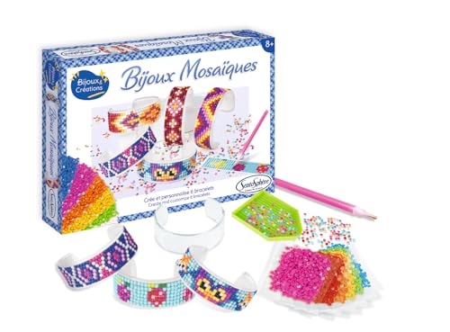 Sentosphère Mosaik Schmuck - Kreativset für Kinder ab 8 Jahren - Erstellt 6 Armbänder aus Plexiglas mit Minimosaiken und Decklack - 80005 von Sentosphere