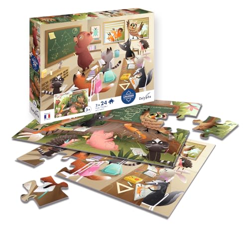 Sentosphère Puzzle – 24 Teile x2 – Lebe die Schule – im Klassenzimmer – Natur – Illustrationen von Marina Popmarleo – Kreativset für Kinder ab 3 Jahren – 7708 Sentosphère Puzzle – 24 Teile x2 – Lebe die Schule – im Klassenzimmer – Natur – Illustrationen von Marina Popmarleo – Kreativset für Kinder ab 3 Jahren – 7708 von Sentosphere