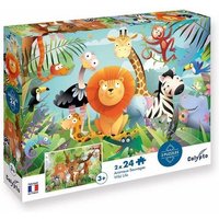Tiere 2x24 Teile Puzzle Tiere 2x24 Teile Puzzle von Sentosphère