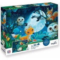Tiere in der Nacht 2x24 Teile Puzzle Tiere in der Nacht 2x24 Teile Puzzle von Sentosphère