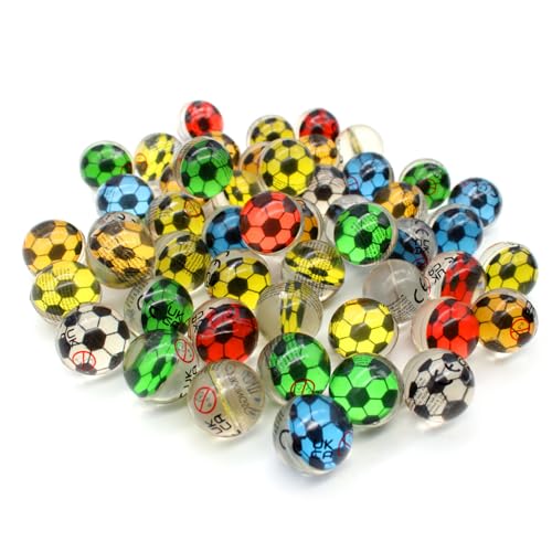 Senvianda 50 Stück Flummis 32mm, Fußball, Flummies für Kinder, Gummiball Flummi, Bunte Flummis Gummibälle, Flummibälle für Kindergeburtstag, Party Senvianda 50 Stück Flummis 32mm, Fußball, Flummies für Kinder, Gummiball Flummi, Bunte Flummis Gummibälle, Flummibälle für Kindergeburtstag, Party von Senvianda