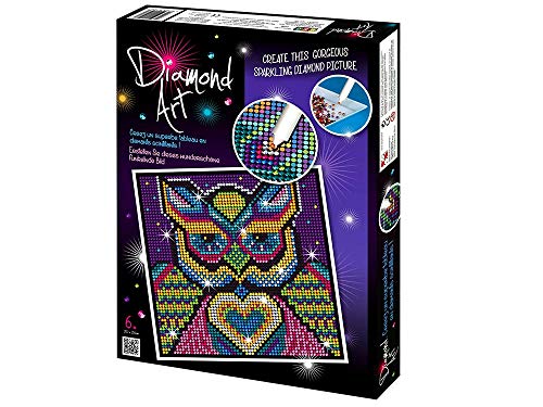 MAMMUT 8181609 - Diamond Art Bastelset, Eule, Komplettset mit Styropor-Unterlage, Bildvorlage, Strass-Steinchen, Stift und weiterem Zubehör, Kreativset für Kinder ab 8 Jahre MAMMUT 8181609 - Diamond Art Bastelset, Eule, Komplettset mit Styropor-Unterlage, Bildvorlage, Strass-Steinchen, Stift und weiterem Zubehör, Kreativset für Kinder ab 8 Jahre von Sequin Art