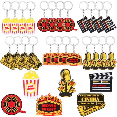 Serencatcher 24PCS Movie Night Keychains, Movie Night Party Favors enthalten Clapboard Mikrofon Ticket Popcorn Mikrofon Projektor Schlüsselanhänger für Geburtstag Party Dekorationen liefert Serencatcher 24PCS Movie Night Keychains, Movie Night Party Favors enthalten Clapboard Mikrofon Ticket Popcorn Mikrofon Projektor Schlüsselanhänger für Geburtstag Party Dekorationen liefert von Serencatcher