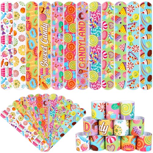 Serencatcher Candyland Slap Armbänder, Candyland, Partyzubehör, Süßigkeiten-Lutscher, Armbänder für süße Süßigkeiten, Babyparty, Geburtstag, Partyzubehör, Geschenke, 48 Stück Serencatcher Candyland Slap Armbänder, Candyland, Partyzubehör, Süßigkeiten-Lutscher, Armbänder für süße Süßigkeiten, Babyparty, Geburtstag, Partyzubehör, Geschenke, 48 Stück von Serencatcher