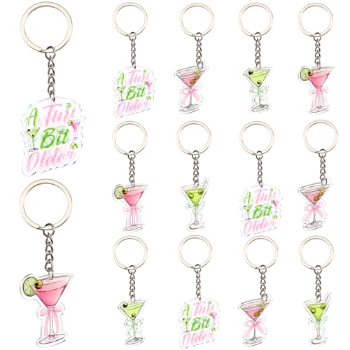 Serencatcher Martini-Schlüsselanhänger, Grün, Rosa, ein kleines bisschen ältere Martini-Geschenke, 5 Stile, doppelseitig bedruckte Acryl-Schlüsselanhänger für Cocktail, Martini, Geburtstag Serencatcher Martini-Schlüsselanhänger, Grün, Rosa, ein kleines bisschen ältere Martini-Geschenke, 5 Stile, doppelseitig bedruckte Acryl-Schlüsselanhänger für Cocktail, Martini, Geburtstag von Serencatcher
