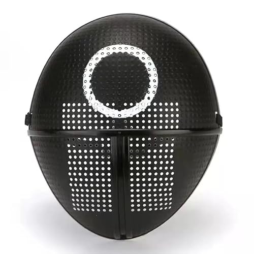 SereneSage Traditionelle koreanische Game Guard Maske, Neuheit Kreis Dreieck Quadrat Boss Frontman Masken Soldat Wächter Spieler Kostüm Karneval Mottoparty Gesichtsmaske (Kreis) von SereneSage