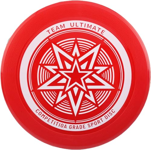 Serenelight Eurodisc 175g Frisbee Ultimate Wettkampf Scheibe aus Bio Kunststoff,Wettkampf-Frisbee Funsport im Freien für Erwachsene und KinderFre izeitspieler und Profis Gleichermaßen (Rot) von Serenelight