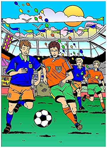 SERICOLOR Maltafeln aus Velours, Fußball, für Erwachsene von Sericolor