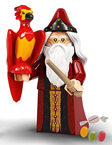 Serie 2 Lego® 71028 Harry Potter™ Minifiguren Figur 02 Albus Dumbledore zusätzlich 1 x Sticker-und-co Fruchtmix Bonbon von Serie 2