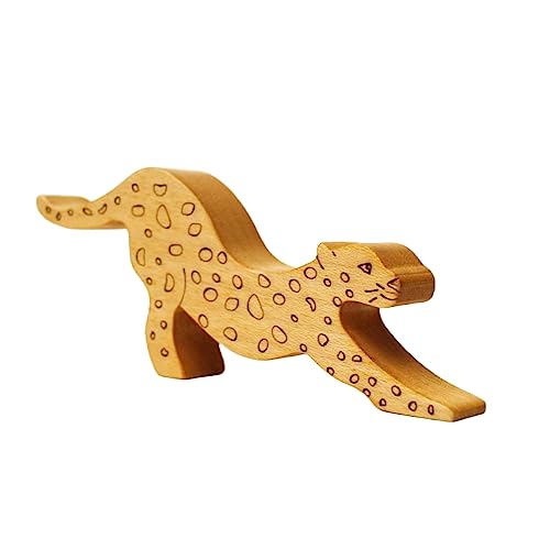 Serli - Leopard Holzspielzeug für Kleinkinder in Handarbeit gefertigt, FSC-zertifizierte Materialien, Spielzeug mit Tieren, Holztiere von Serli