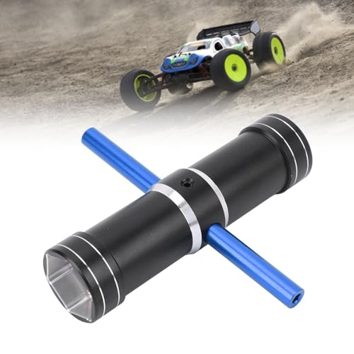 Serlium Rc-Auto-Rad-Sechskantschlüssel, Aluminiumlegierung, 4,0 mm, 5,5 mm, 24 mm, 25 mm, Rc-Sechskant-Adapter, Radschlüssel, Rc-Rad-Sechskant-Adapter für Arrma 1/5 Rc-Auto, Rot (Blau) von Serlium