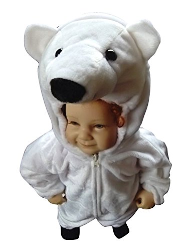Seruna Eisbär-Kostüm, F24 92-98, für Klein-Kind Baby Babies, Eis-Bären Polar-bär Kostüm-e Fasching Karneval Kleinkinder-Karnevalskostüme Kinder-Faschingskostüme von Seruna