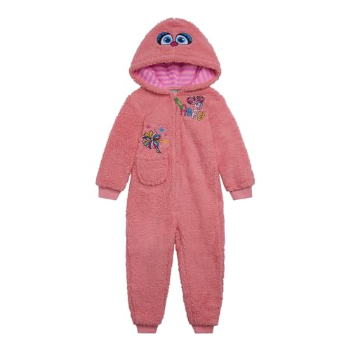 Sesame Street Cozy Sherpa Cosplay-Kostüm mit Reißverschluss, für Neugeborene bis Kleinkinder, Größen (Neugeborene - 4T), Abby Cadabby, Rosa, 18 Monate von Sesame Street
