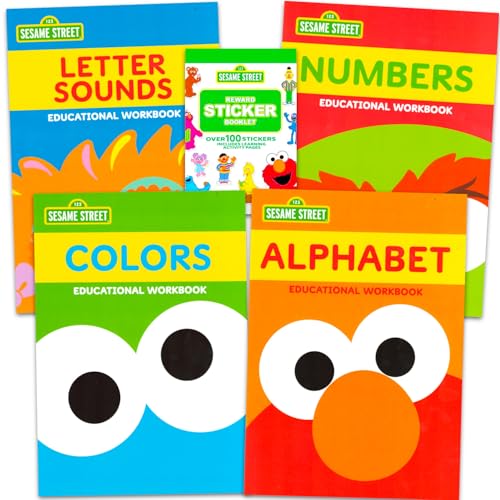Sesame Street Lern-Arbeitsbuch-Set für Kleinkinder – Bündel mit 4 Vorschularbeitsbüchern, die ABC, Zahlen, Farben und mehr lehren, Sesame Street Lernwerkzeuge Sesame Street Lern-Arbeitsbuch-Set für Kleinkinder – Bündel mit 4 Vorschularbeitsbüchern, die ABC, Zahlen, Farben und mehr lehren, Sesame Street Lernwerkzeuge von Sesame Street