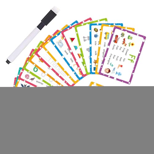 Setauoo Alphabet Karteikarte - Bunte Buchstaben Lernkarten Für Vorschule | Interaktive Alphabet Lernkarten für Kindergarten Vorschule und Klassenzimmer von Setauoo