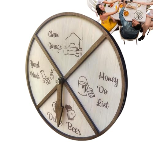Setauoo Game Spinner Wheel - Engaging Drink Wine Game for Adults - Wooden Spinner Wheel Interactive Activity for Men Women Party Holiday Gatherings Entertainment von Setauoo