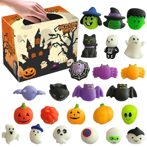 Setauoo Halloween-Fingerstimulatoren - Niedliches 24-teiliges Halloween Streichespielzeug,Entspannung und Spaß für Kinder Jugendliche Erwachsene und Familien für Klassenzimmer Büros Arbeitsplätze von Setauoo