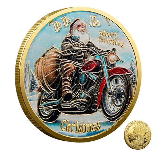 Setauoo Neuheitsmünze, Weihnachtsmannmünze | Cartoon-Design, gefälschte Münze, Gedenk-Souvenir,Metall-Gedenkmünzen-Partydekorationszubehör für Sammler Setauoo Neuheitsmünze, Weihnachtsmannmünze | Cartoon-Design, gefälschte Münze, Gedenk-Souvenir,Metall-Gedenkmünzen-Partydekorationszubehör für Sammler von Setauoo