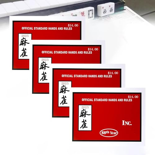 Setauoo Offizielle Mahjong Karten 2025 | National Mah Jongg Liga | 4 teiliges Tragbares Spielbrett Klare Großschrift für Familie Verein Reise Lernen Zuhause von Setauoo