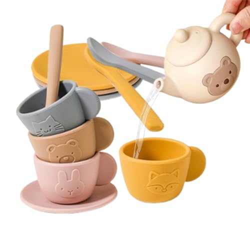 Setauoo Tea Party Set Für Kinder - Kinderküchenzubehör Rollenspielspielzeug,Pädagogisches Lernspielzeug Rollenspiel Für Kinder Ab 3 Jahren von Setauoo