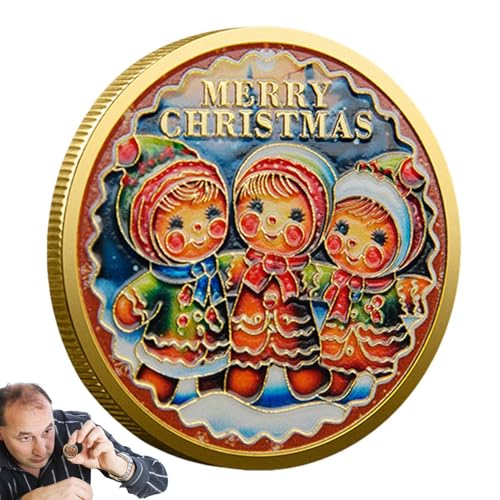 Setauoo Weihnachts-Gedenkmünze, Neuheitsmünze - Doppelseitiger Fake-Münzen-Gedenkabzeichen „Frohe Weihnachten“ | Festival-Sammlerstück, Souvenir, Urlaubsdekoration für den Geburtstagsurlaub Setauoo Weihnachts-Gedenkmünze, Neuheitsmünze - Doppelseitiger Fake-Münzen-Gedenkabzeichen „Frohe Weihnachten“ | Festival-Sammlerstück, Souvenir, Urlaubsdekoration für den Geburtstagsurlaub von Setauoo