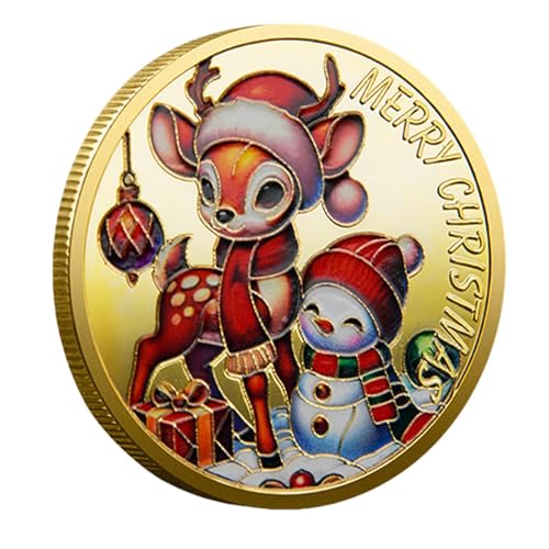 Setauoo Weihnachtsmarke, Weihnachtsmünze - Cartoon-Weihnachtsmann- -Rentier-Lebkuchenmädchen-Gedenkabzeichen | Festival-Sammlerstück, Souvenir, Urlaubsdekoration für den Geburtstagsurlaub Setauoo Weihnachtsmarke, Weihnachtsmünze - Cartoon-Weihnachtsmann- -Rentier-Lebkuchenmädchen-Gedenkabzeichen | Festival-Sammlerstück, Souvenir, Urlaubsdekoration für den Geburtstagsurlaub von Setauoo