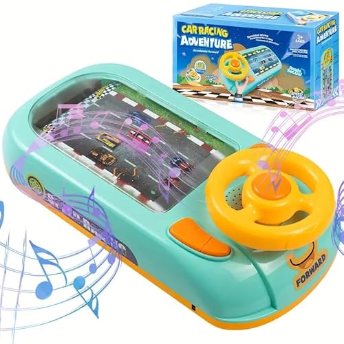 Lenkrad Spielzeug Auto für Kinder 4-6 Jahre - Musikalisches Lernlenkrad mit Soundeffekten & Saugnäpfen - Simuliertes Rennspiel für Jungen Mädchen Weihnachten & Geburtstag von Seun & Amana