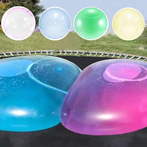 SevenMye 120 cm transparenter Wasserblasenball transparenter Hüpfballon aufblasbarer Wasserball transparenter Strand-Ballon Wasserball für Erwachsene, Zitronengelb von SevenMye