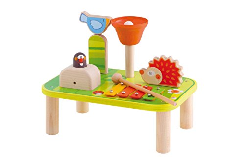 Kleiner Musikalischer Tisch | Sevi | Kindermusikspiele. Um Spielen zu Lernen | 28x23x18cm | Musikinstrumente aus Holz | Modell 82807 von Trudi