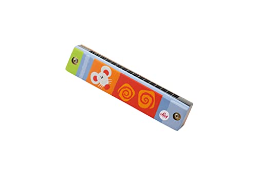 SEVI 82268 Mundharmonika aus Holz, Musikinstrument mit Buntem fröhlichen Design, Hochwertig verarbeitet und bemalt, Holzmundharmonika, Holzspielzeug für Kinder ab 2 Jahren, Mehrfarbig, ca. 13 x 3 cm SEVI 82268 Mundharmonika aus Holz, Musikinstrument mit Buntem fröhlichen Design, Hochwertig verarbeitet und bemalt, Holzmundharmonika, Holzspielzeug für Kinder ab 2 Jahren, Mehrfarbig, ca. 13 x 3 cm von Sevi